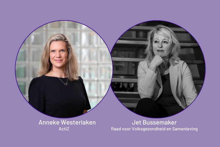 Anneke Westerlaken (ActiZ) en Jet Bussemaker (RVS)