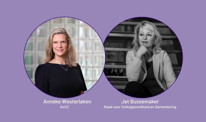 Anneke Westerlaken (ActiZ) en Jet Bussemaker (RVS)