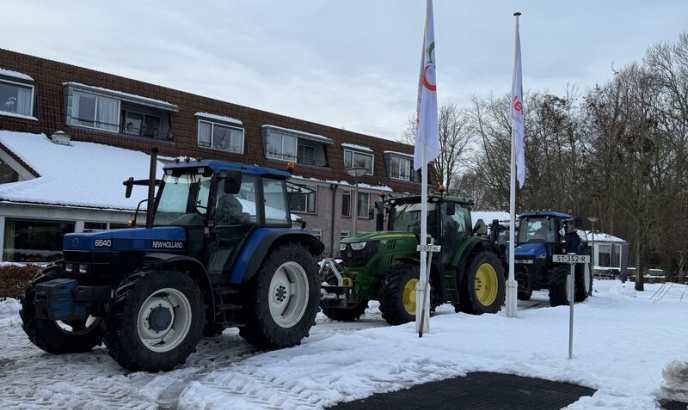 zorg op traktor