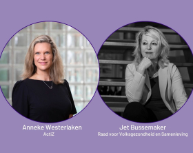 Anneke Westerlaken (ActiZ) en Jet Bussemaker (RVS)